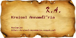 Kreisel Annamária névjegykártya
