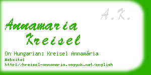 annamaria kreisel business card